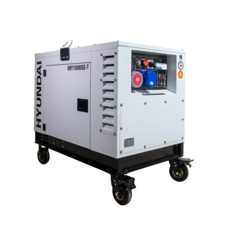 Gerador Diesel 15kVA Mono Trifásico Hyundai DHY15000SE-T 12kW 230V/400V