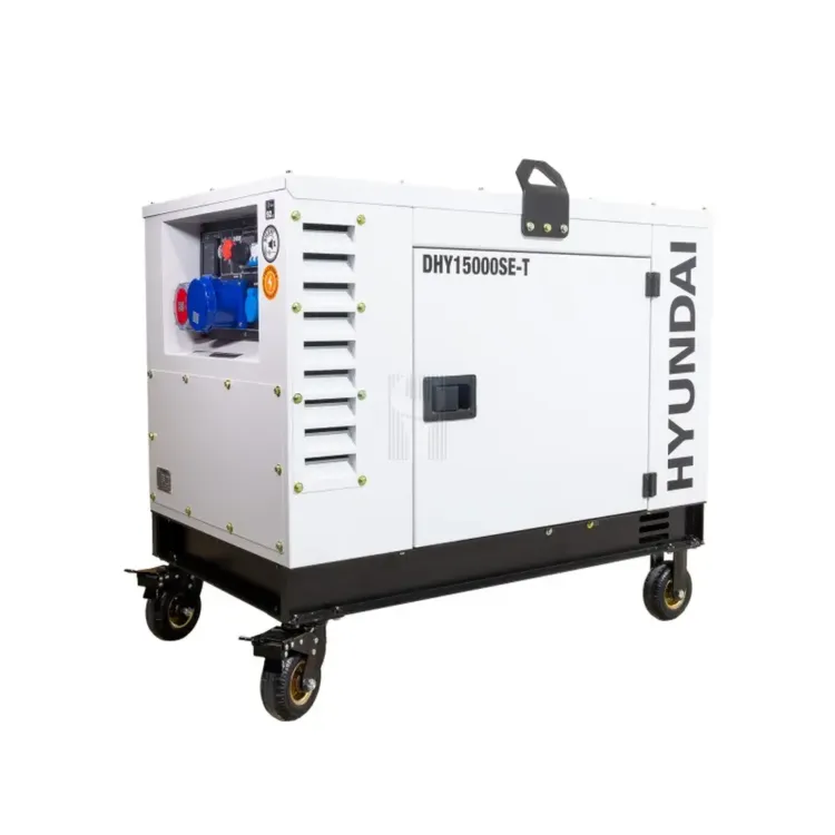 Gerador Diesel 15kVA Mono Trifásico Hyundai DHY15000SE-T 12kW 230V/400V