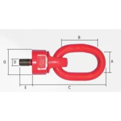 Olhal de Elevação Giratório M30 10.6T Vermelho