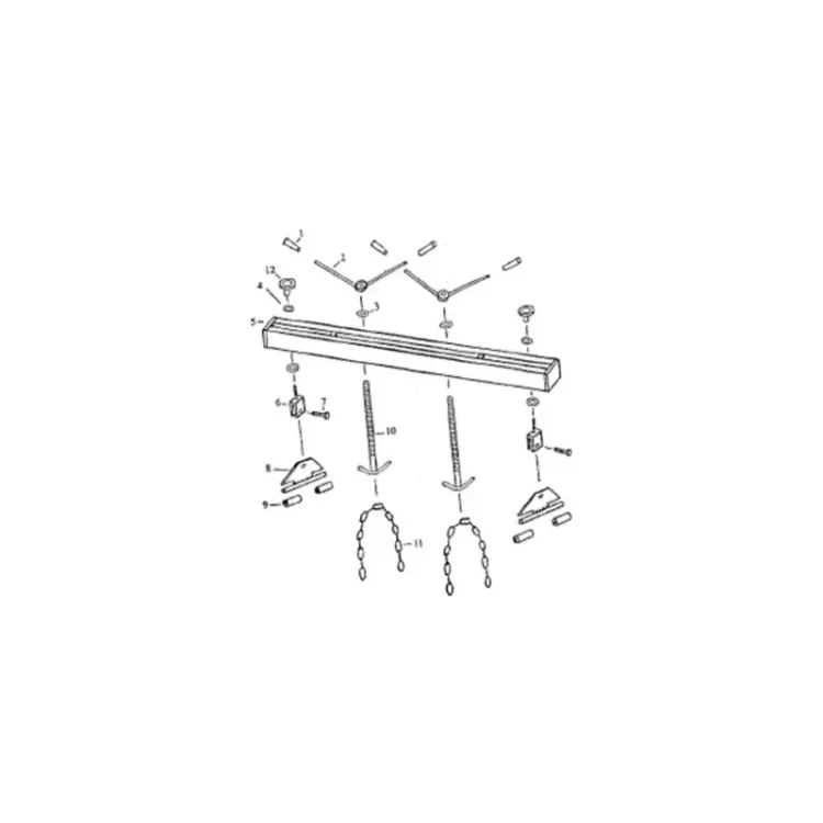 Barra Reforçada de Motor KROFTOOLS 500kg 725-1480mm