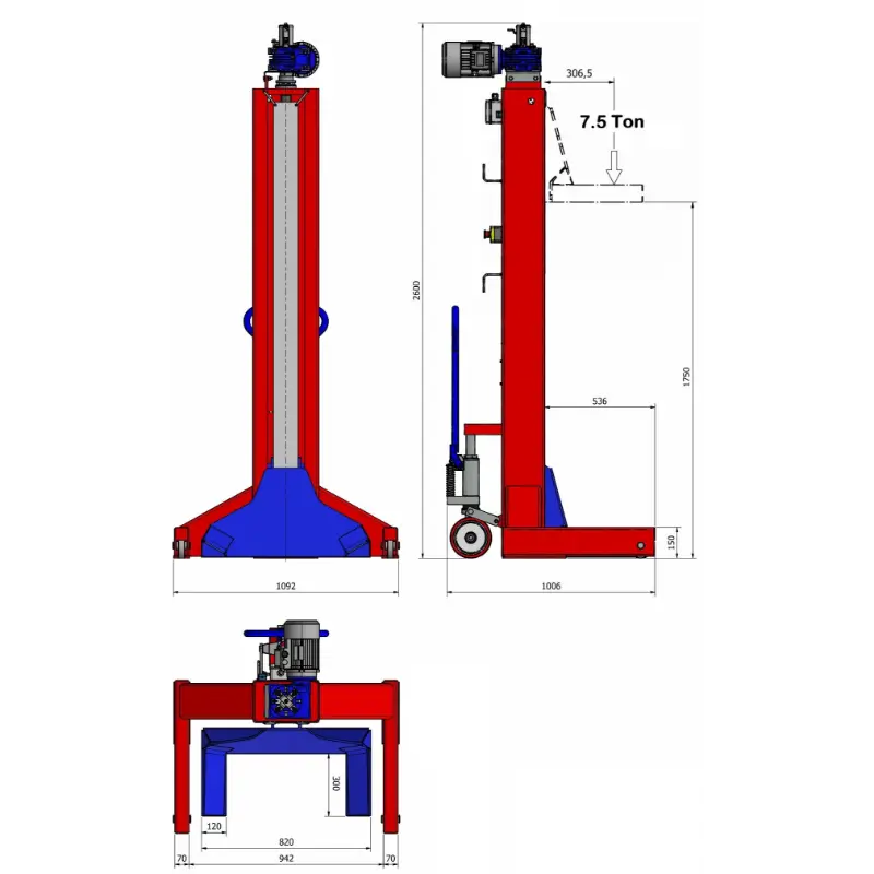 ELEVADOR COLUNAS MÓVEIS MCL 75.4.S EMANUEL