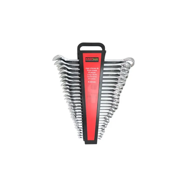 JOGO CHAVE DE BOCA LUNETA 25PCS 06-32MM KROFTOOLS