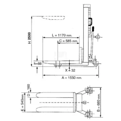 EMPILHADOR MANUAL AY-2500 APM AYERBE