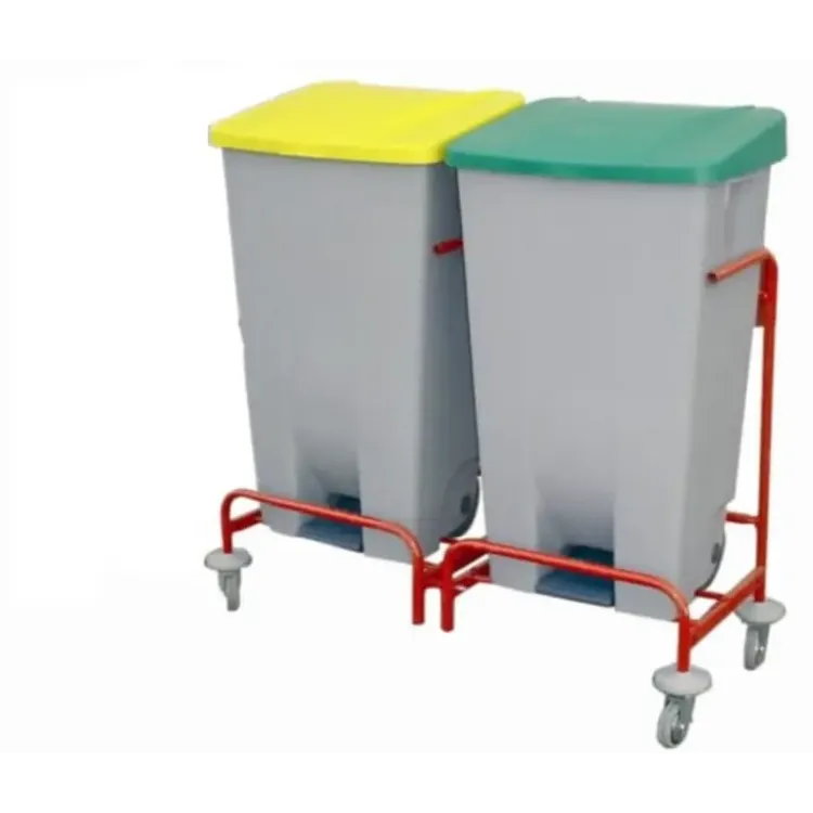 Carrinho de Reciclagem com 2 Contentores ND 1000x560x1000mm 240kg Carrinho de Reciclagem com 2 Contentores ND 1000x560x1000mm 240kg