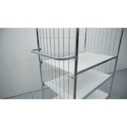 CARRINHO EM TUBO E PERFIL DE AÇO CROMADO