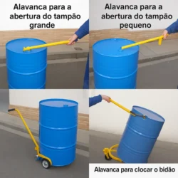 CARRINHO PARA TRANSPORTE BIDÕES 250 LTS ND