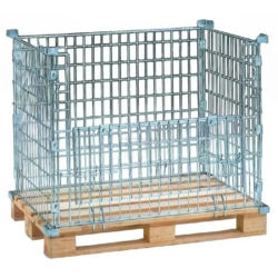 Cesto Rebatível para Palete ND 1200x800x640mm 800kg