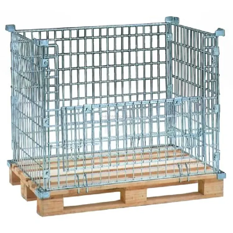 Cesto Rebatível para Palete ND 1200x800x640mm 800kg