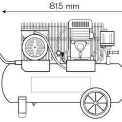 Compressor 50L com Correias VITO VICOC50 2.5 CV 233 L/min