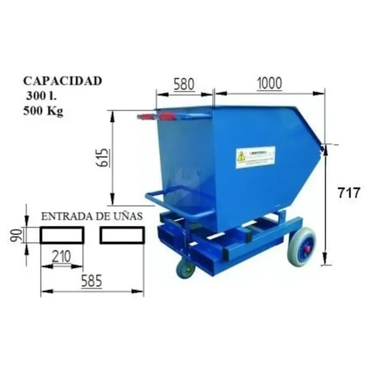 CONTENTOR BASCULANTE 300 LT ND