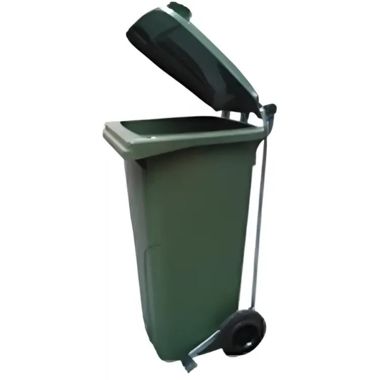 Contentor de Lixo 240L com Pedal Verde 240 Litros Polietileno