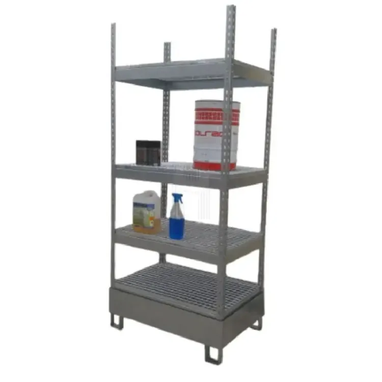 Estante de rede com retenção de líquidos ND 65kg 75L 900x600x2100mm