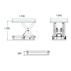 MESA DE ELEVAÇÃO ELÉCTRICA 2000KG