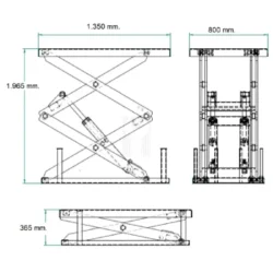 MESA DE ELEVAÇÃO ELÉCTRICA 2000KG