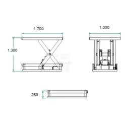 Mesa de Elevação Elétrica ND 2000kg 380V