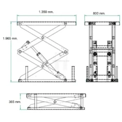 Mesa de Elevação Elétrica ND 2000kg 380V