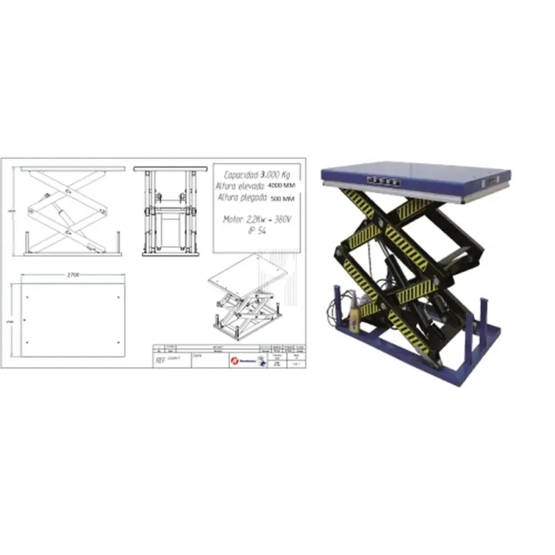 PLATAFORMA ELEVATÓRIA 2700 x 1500 3T ND