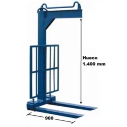 Porta-paletes para Grua ND 1500 kg Garfos Ajustáveis Altura Fixa