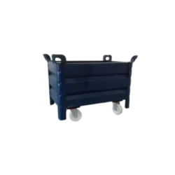 CESTO DE CHAPA METÁLICA COM RODAS E PÉS ()