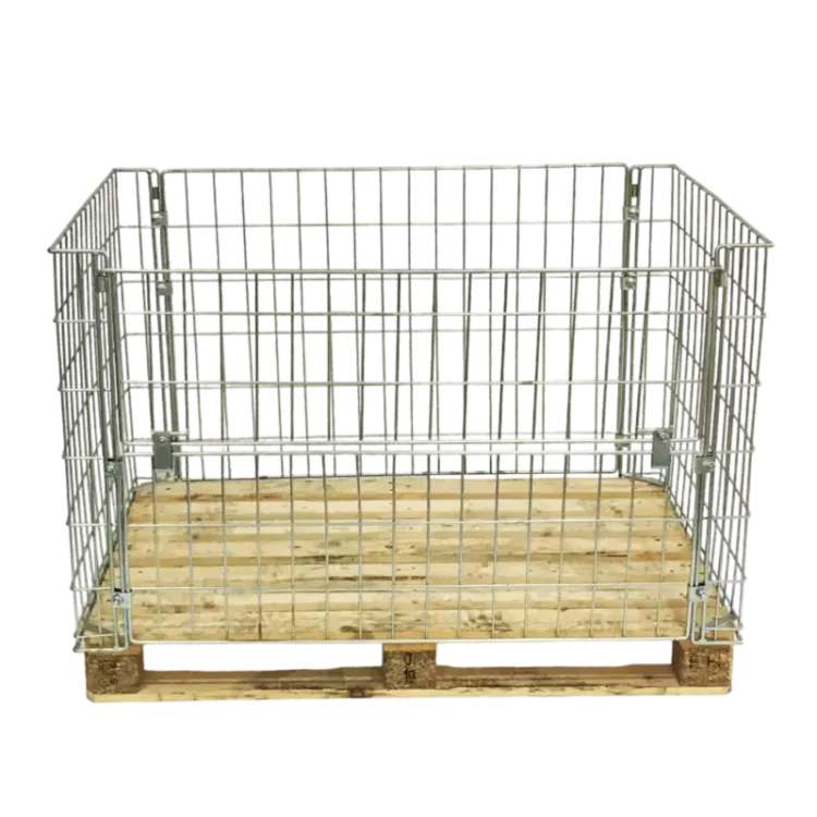 CESTO METÁLICO PARA PALETES 1200X800MM COM MEIA-PORTA