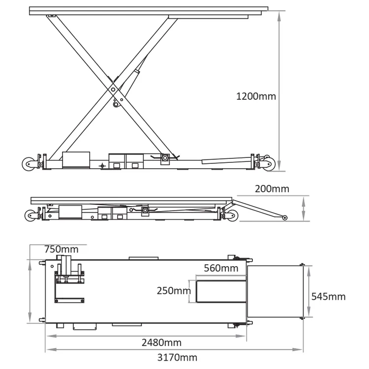 ELEVADOR DE MOTAS PSLH3 POWERED