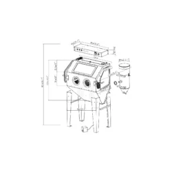 MÁQUINA DECAPAR JATO AREIA 350L KROFTOOLS