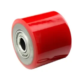 RODA DIANTEIRA PU VERMELHO Ø80X70MM POWERED