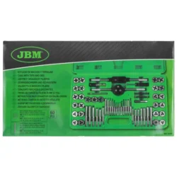 Conjunto de Machos e Caçonetes JBM 60 Peças Métrico UNC UNF NPT