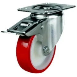 RODIZIO GIR. PU C TRAVAO 8 200MM AÇO ZINCADO