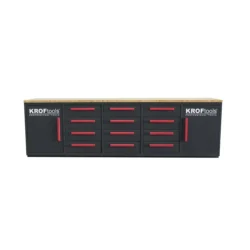 Bancada de Trabalho com Gavetas KROFTOOLS 2.85m Bamboo Premium