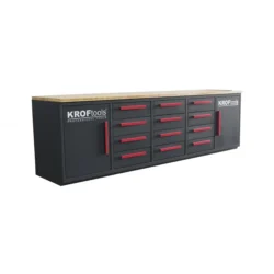 Bancada de Trabalho com Gavetas KROFTOOLS 2.85m Bamboo Premium