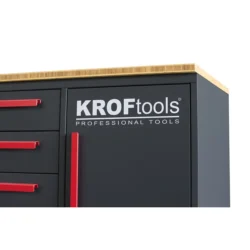 Bancada de Trabalho com Gavetas KROFTOOLS 2.85m Bamboo Premium