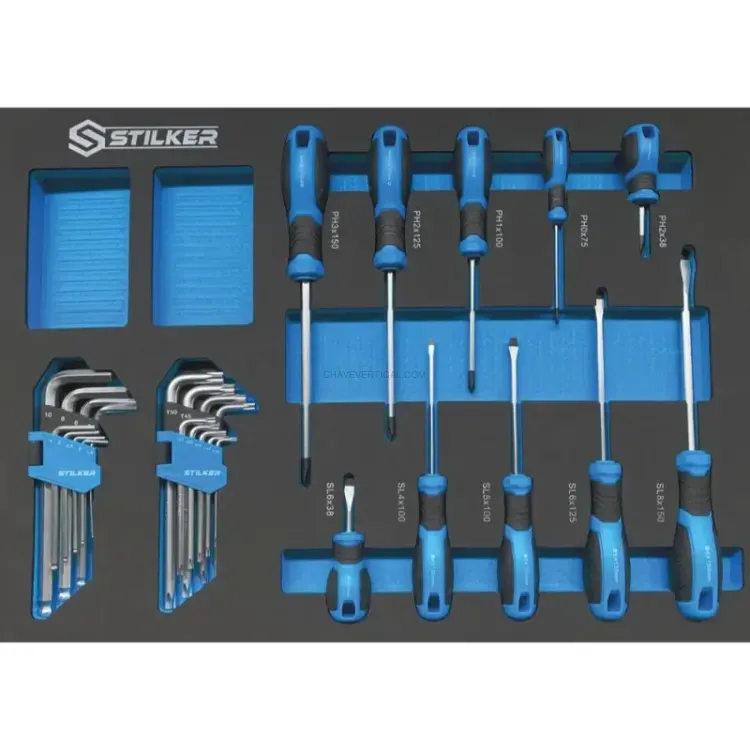 Carrinho de Oficina 7 Gavetas com 147 Ferramentas STILKER