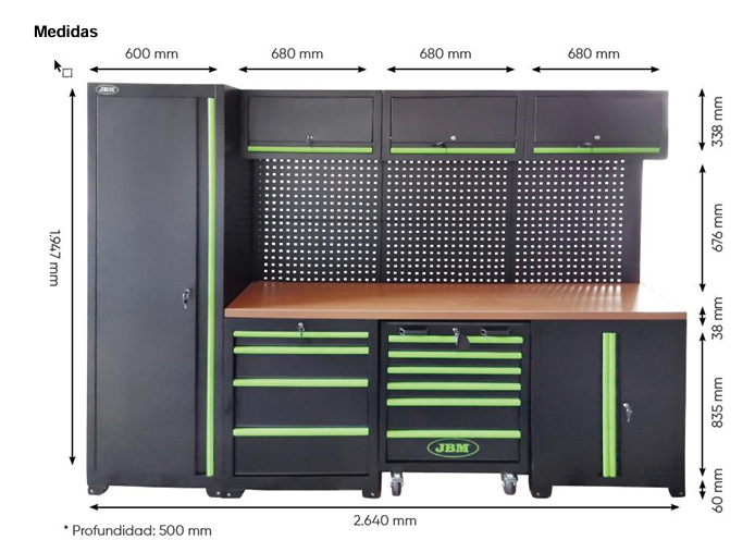 ARMÁRIO MODULAR PARA OFICINA (18 PEÇAS) JBM