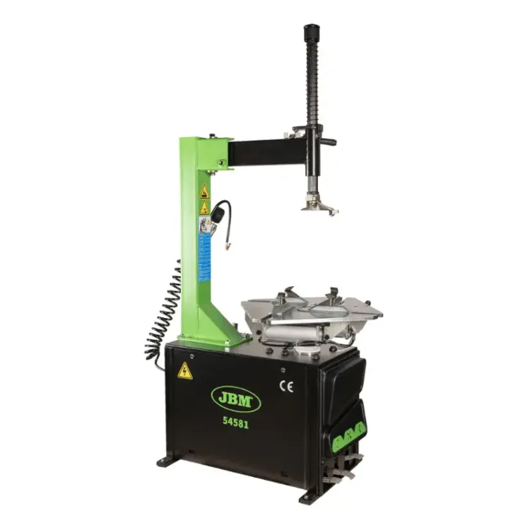 Desmontadora de pneus semiautomática com braço oscilante JBM 220V 10-22"