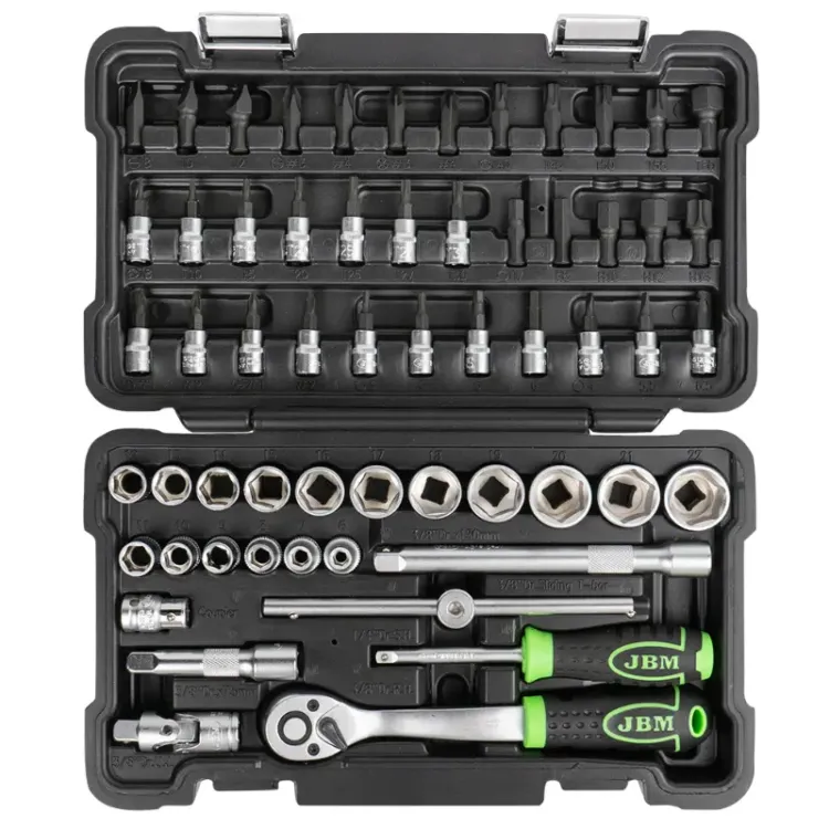 Estojo de Ferramentas JBM 3/8" com 59 Peças Hexagonais Zincado