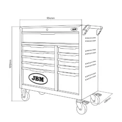CARRO DE FERRAMENTAS COM 11 GAVETAS JBM