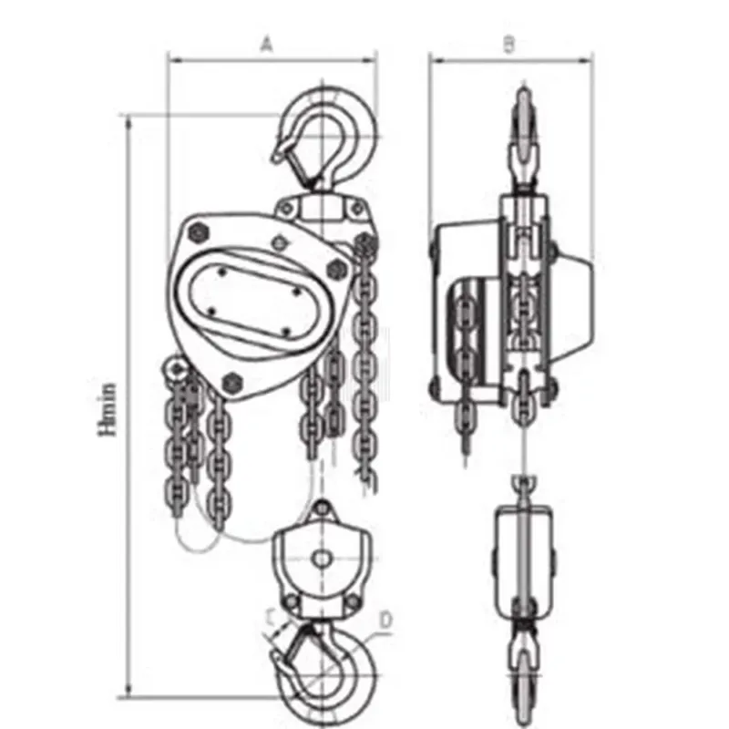 DIFERENCIAL DE CORRENTE MANUAL INOX 3 T JAGUAR