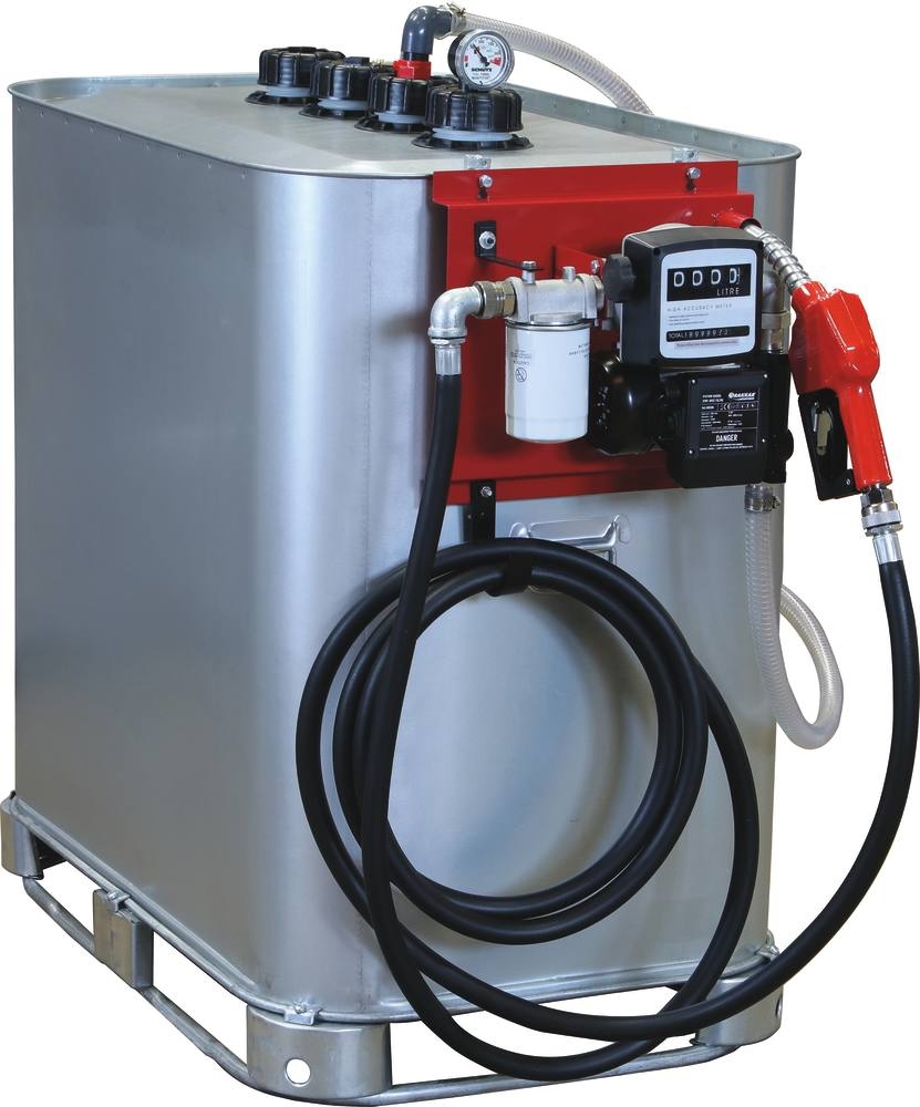 Cuba de Armazenamento de Gasóleo Galvanizada 700L Dupla Parede DRAKKAR 230V 60 l/min