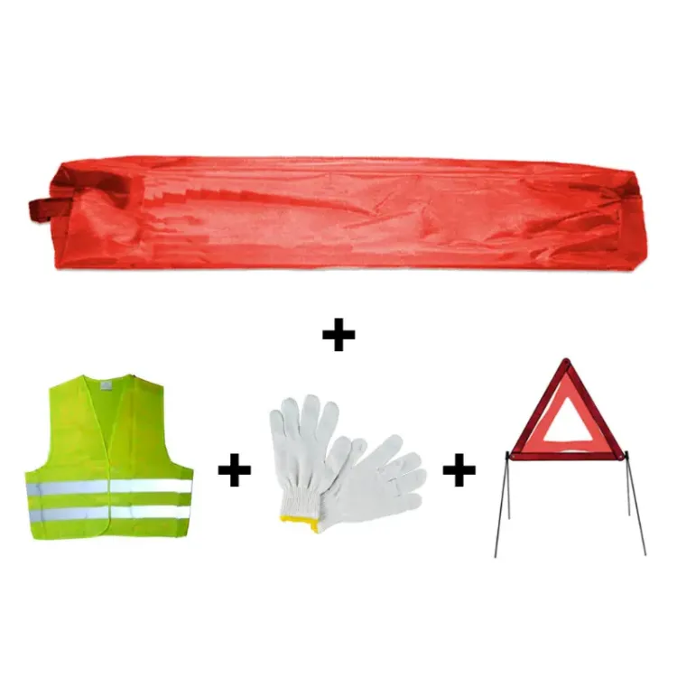 Kit de Emergência para Viatura JBM com Triângulo, Colete e Luvas