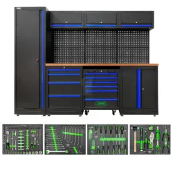 CONJUNTO MÓVEIS MODULARES 18 PCS AZUL JBM