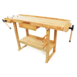 Mesa de Carpinteiro MADER 152cm Madeira de Borracha 100kg