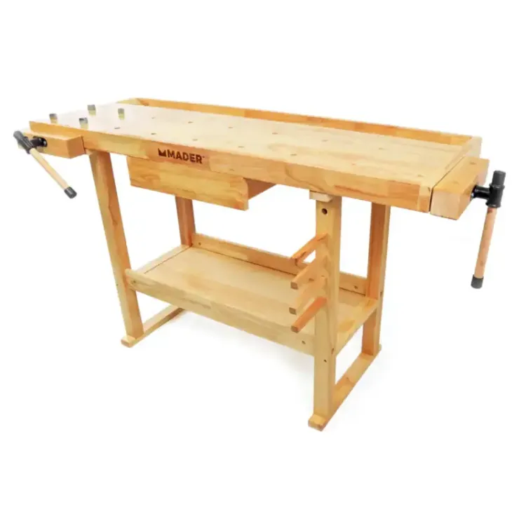 Mesa de Carpinteiro MADER 152cm Madeira de Borracha 100kg