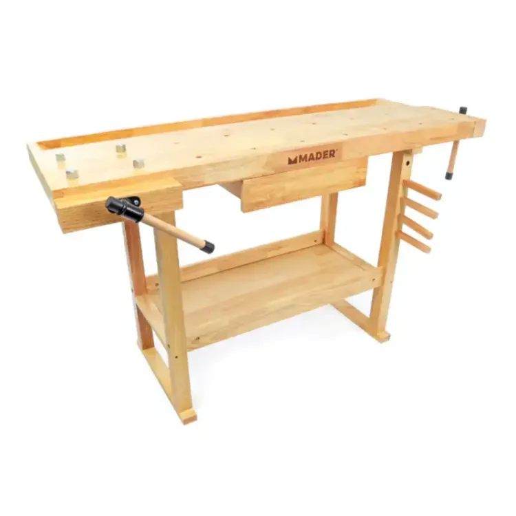 Mesa de Carpinteiro MADER 152cm Madeira de Borracha 100kg