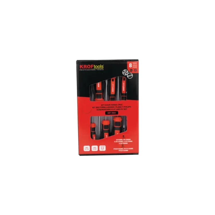 KIT CHAVE FENDA CRUZ 8PCS KROFTOOLS (2)