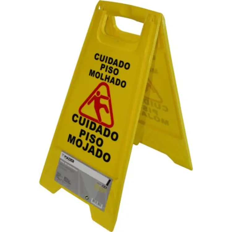 SINAL CHÃO PERIGO AMARELO 62CM MADER
