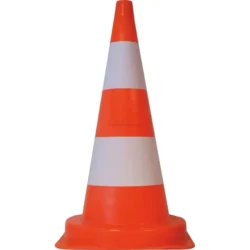 Cone de Sinalização PV VINMER Laranja PVC 75cm com Pintura Refletora