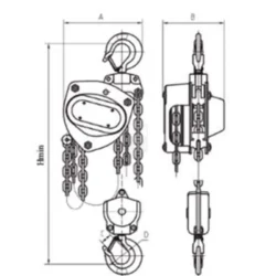 Diferencial de Corrente Manual INOX JAGUAR 0,25 T 3 m