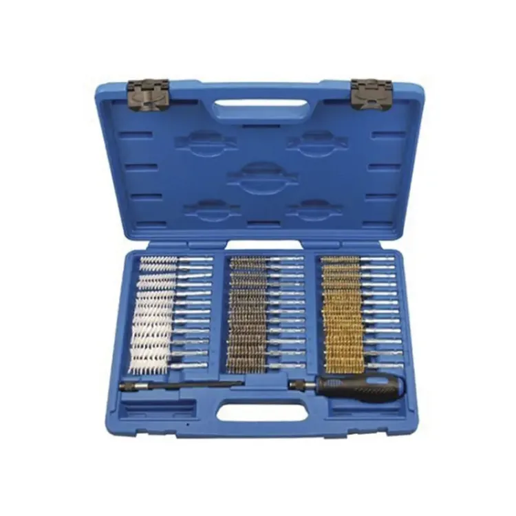 Jogo de 38 Escovas de Arame TOOLHUB 120mm Aço Latão Nylon