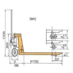 Porta-Paletes Manual ND Grandes Cargas 5000kg 1150x580mm